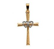 14K Yellow Gold Cross Pendant