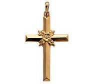 14K Yellow Gold Or White Gold Cross Pendant