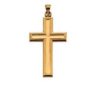 14K Yellow Large Gold Cross Pendant