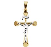 14K Yellow or White Gold Cross Pendant