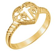 14K Yellow Gold Cross Ring