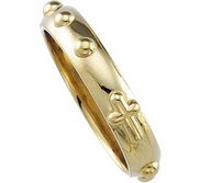 14K Yellow Gold Rosary Ring