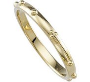 14K Yellow Gold Rosary Ring