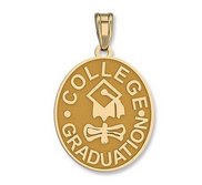 College Graduation Oval Pendant