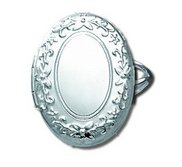 Sterling Silver Oval Locket Ring