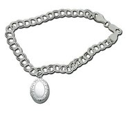 Sterling Silver Oval Locket Bracelet