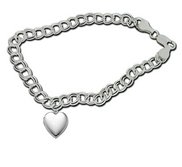 Sterling Silver  Sweetheart  Locket Bracelet