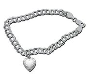 Sterling Silver Heart Locket Bracelet