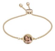 Women s Adjustable Round Photo Engraved Bracelet