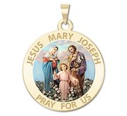 Jesus Mary Joseph Religious Medal  Color EXCLUSIVE 