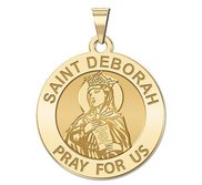 Saint Deborah Round Religious Medal  EXCLUSIVE 