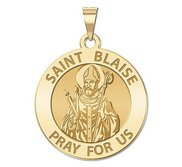 Saint Blaise Round Religious Medal   EXCLUSIVE 