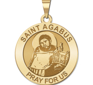 Saint Agabus Round Religious Medal   EXCLUSIVE 