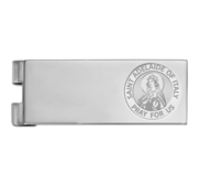 Stainless Steel Engravable Saint Adelaide of Italy Money Clip