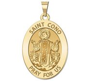 Saint Cono OVAL Religious Medal   EXCLUSIVE 