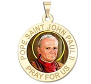 Pope Saint John Paul II Religious Medal  Color EXCLUSIVE 