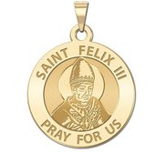 Saint Felix III Round Religious Medal   EXCLUSIVE 