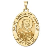 Saint Ambrose Barlow Oval Religious Medal  EXCLUSIVE 