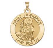 Saint Lawrence of Rome Religious Medal   EXCLUSIVE 