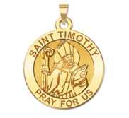 Saint Timothy Round Religious Medal