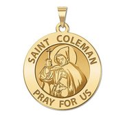 Saint Coleman Mac Duagh Round Religious Medal  EXCLUSIVE 