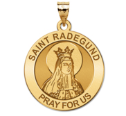 Saint Radegund Round Religious Medal  EXCLUSIVE 