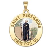 Saint Peregrine Religious Medal  Color EXCLUSIVE 