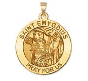 Saint Emygdius Round Religious Medal