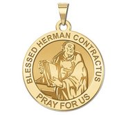 Blessed Herman Contractus Round Religious Medal    EXCLUSIVE 