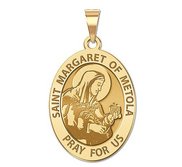 Saint Margaret of Metola Oval Religious Medal