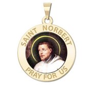 Saint Norbert Religious Medal  Color EXCLUSIVE 