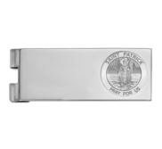 Stainless Steel Engravable Saint Patrick Money Clip