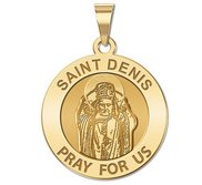 Saint Denis Round Religious Medal  EXCLUSIVE 