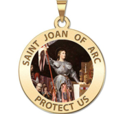 Saint Joan of Arc Religious Medal   color alternative EXCLUSIVE 