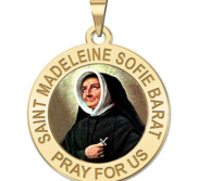 Saint Madeleine Sofie Barat Round Religious Medal Color