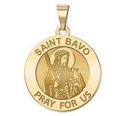 Saint Bavo Round Religious Medal  EXCLUSIVE 