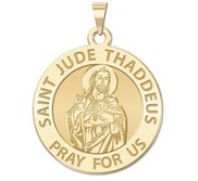 Saint Jude Round Religious Medal   EXCLUSIVE 