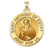 Saint Anthony of Egypt Round Religious Medal