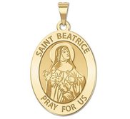 Saint Beatrice OVAL Religious Medal   EXCLUSIVE 