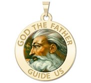 GOD the Father Round Religious Medal  Color EXCLUSIVE 