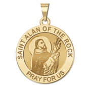 Saint Alan of the Rock Round Religious Medal  EXCLUSIVE 