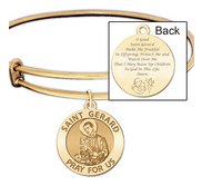 Expandable Bracelet W  Saint Gerard Charm    Motherhood Prayer  in Color or Laser Struck