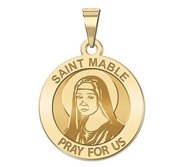 Saint Mable of Riom Round Religious Medal  EXCLUSIVE 