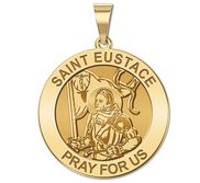 Saint Eustace Religious Round Medal   EXCLUSIVE 