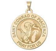 Saint Conrad of Piacenza Round Religious Medal    EXCLUSIVE 