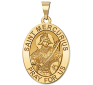 Saint Mercurius OVAL Religious Medal   EXCLUSIVE 