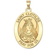 Saint Clotilde OVAL Religious Medal   EXCLUSIVE 