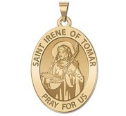 Saint Irene of  Tomar OVAL Religious Medal   EXCLUSIVE 