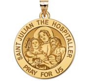 Saint Julian the Hospitaller Round Religious Medal