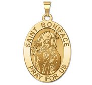 Saint Boniface Oval Religious Medal  EXCLUSIVE 